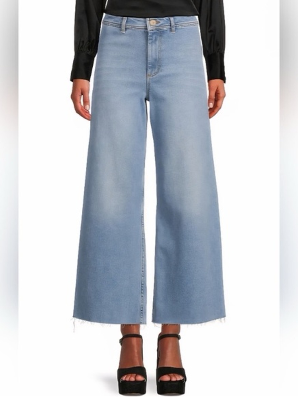NWT Antonio Melani Blue Wide-Leg Crop Jeans - Women